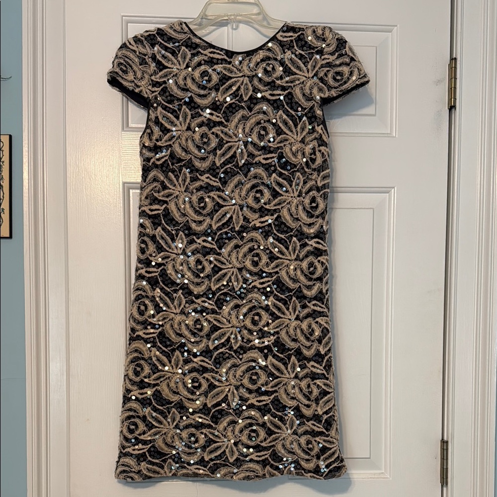 Suzi Chin for Maggy Boutique Floral & Sequin Mini Dress